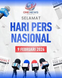 Biru Merah Modern Hari Pers Nasional Instagram Post